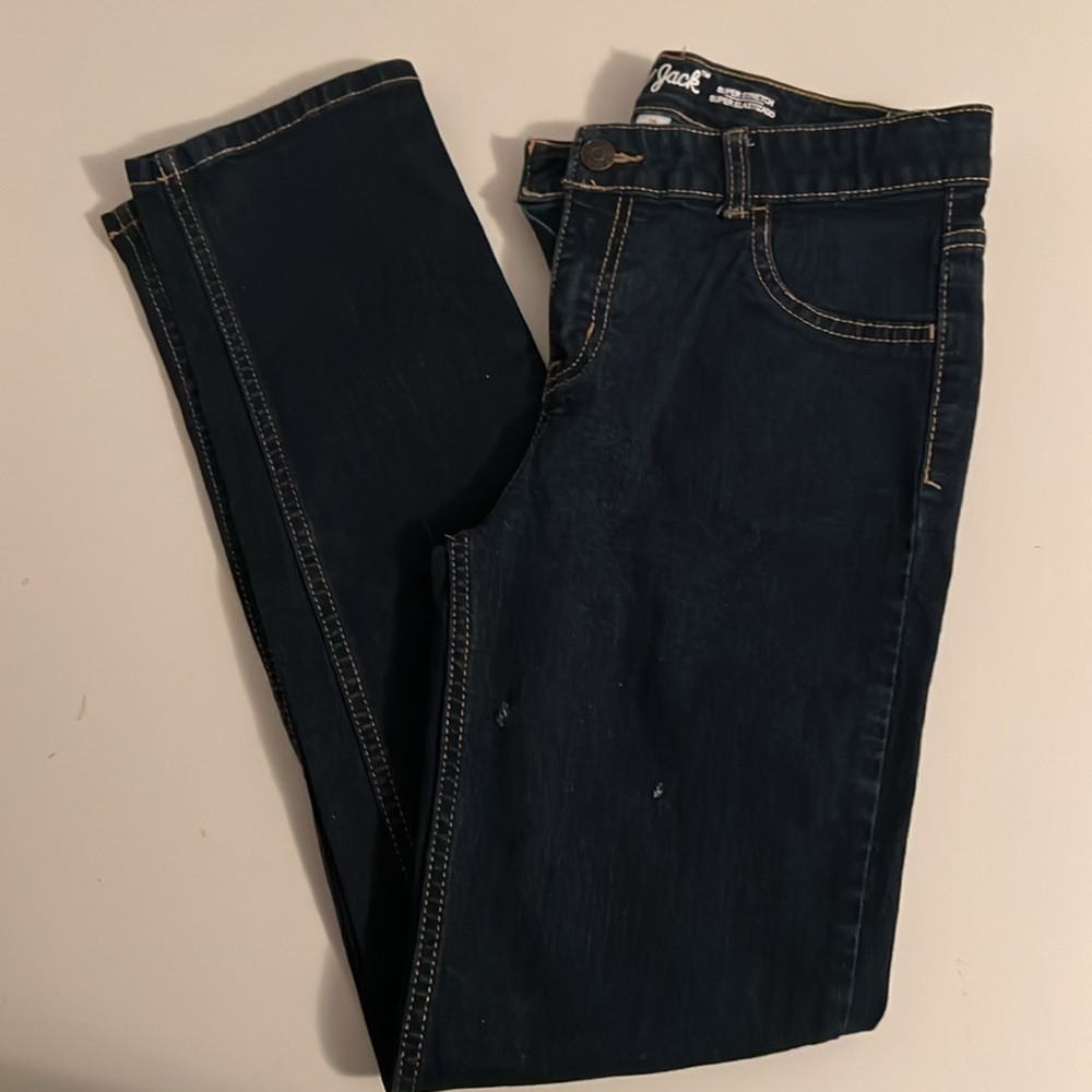 👖Cat & Jack blue jeans size 14 straight/super stretch